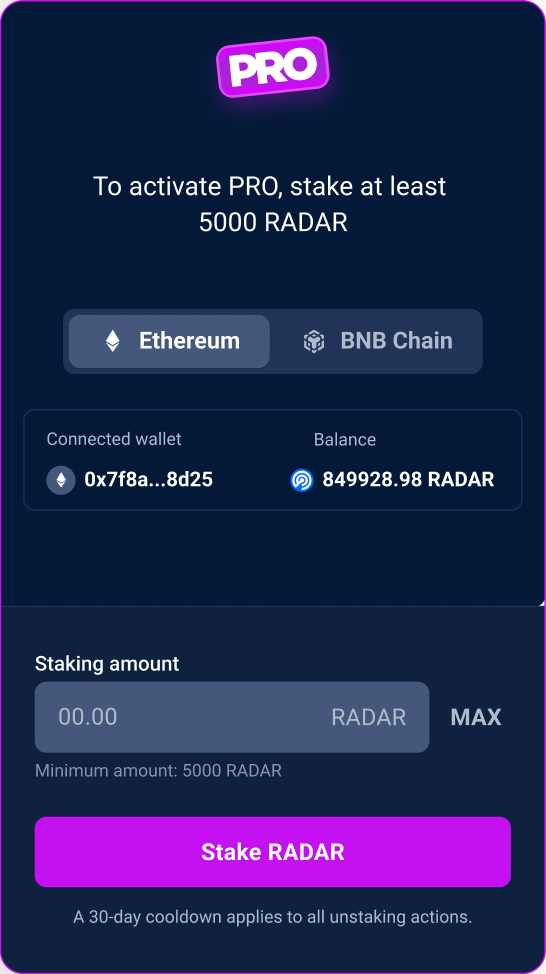 Staking component interface state 8