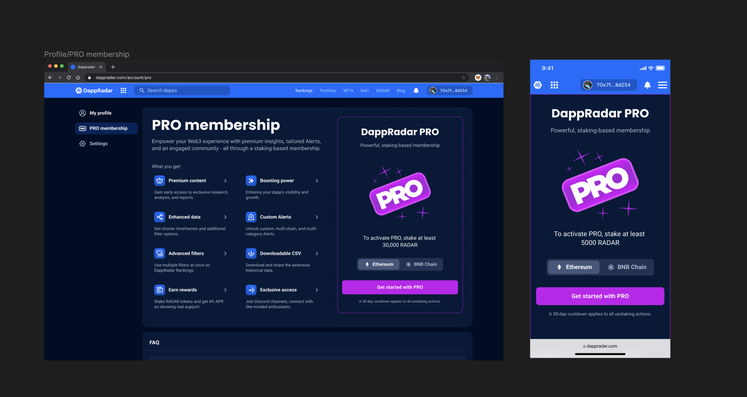 Additional DappRadar accessibility checks